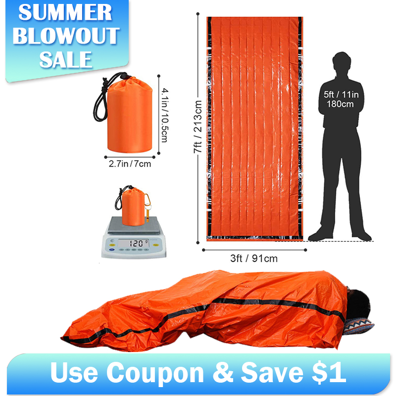 Emergency Mylar Tent - Awaryjny śpiwór Mylar Termiczny wodoodporny -