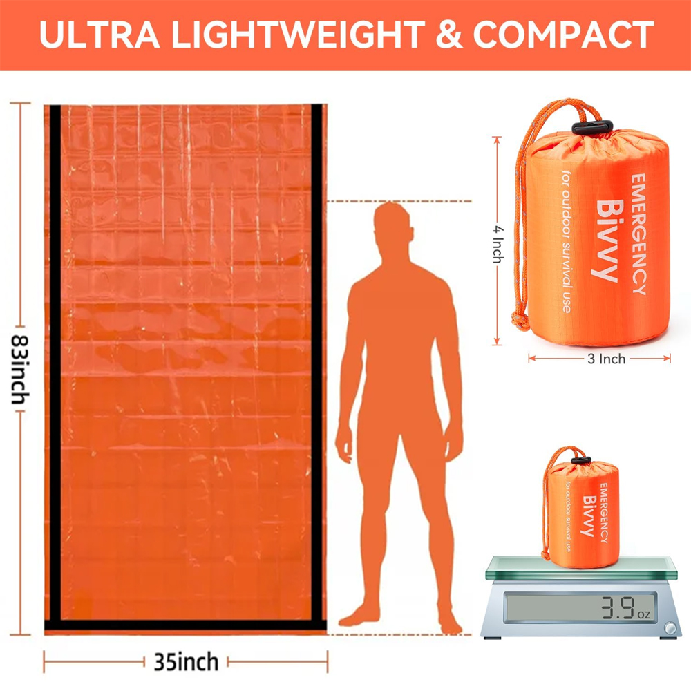 Awaryjny śpiwór, koc survivalo – Emergency Mylar Tent recenzja i cena